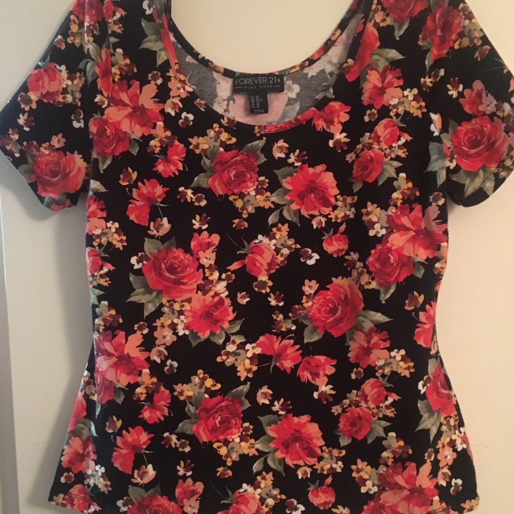 Forever 21 Plus Size Floral Shirt